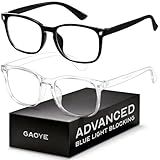 Gaoye Blue Light Blocking Glasses - Fashion Square Eyeglasses, Anti UV Ray Computer Gaming Glasses Blue Blockers for Women/Men