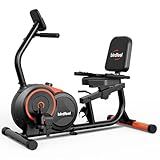 Recumbent Exercise Bike for Home,Recumbent Stationary Bikes for Adults & Seniors,Load Capacity of 400 pounds,Equipped with 16 Adjustable Gears, and Soft Adjustable Seats
