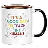 Cabtnca Teachers Appreciation Gifts Coffee Mug 11 OZ, Teacher Gifts Teachers Day Birthday Christmas, It's a Good Day to Teach Tiny Humans, Personalized Teacher Mugs