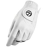 TaylorMade Golf STRATUS TECH GLOVE (WHITE, LEFT HAND, LARGE), WHITE(LARGE, WORN ON LEFT HAND)