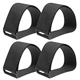 4 Pcs Pedal Straps, Foot Pedal Resistance Band Bike Pedals Straps Leg Exerciser Traction Adjustable Pedals Strap for Elliptical Exercise Machine Leg Training Exerciser for Home Sports Accessories