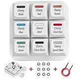 Griarrac Cherry MX Key Switch Tester Mechanical Keyboard Sampler Switch Testing Tool Kit, with Puller and O Rings (9-Key Printed PBT Keycap)