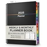Dunwell Planner Book 2026, 8.5x11 Weekly Monthly Planner, Jan to Dec 2026, Large Calendar Book with Colorful Tabs, Bookmark, Free Stickers, Daily Calendar Planner Organizer