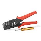 iCrimp Weather Pack Crimp Tool for AWG 24-14 Crimping Delphi APTIV Weather Pack Terminals or Metri-Pack Connectors- Crimp Terminals and Seal In ONE Cycle with Locator & Removal Extraction Tool