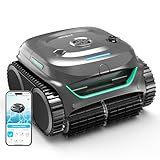 WYBOT C2 Cordless Robotic Pool Cleaner, Wall&Waterline Pool Vacuum Robot with Ultra-fine Filtration, Extended 180 mins Runtime, Triple-Motors, for Inground/Above Ground Pools up to 2152 Sq.ft
