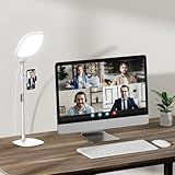 Lighting for Video Calls, 30 Light Modes Video Conference Light, Desk Ring Light with Stand for Webcam, Meetings, Live Stream, Home Office. CRI 97.8
