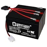 Mighty Max Battery Extended Range Drop in Replacement for 12v Razor Scooter ride on toy 7ah battery kit and harness