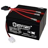 Mighty Max Battery Extended Range Drop in Replacement for 12v Razor Scooter ride on toy 7ah battery kit and harness