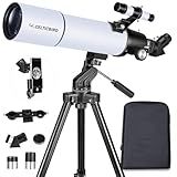 Celticbird Telescope for Adults High Powered, 80mm Aperture 600mm Telescopes for Adults Astronomy, Travel Telescopio for Beginners with AZ Mount, Backpack, Phone Adapter, Moon Filter