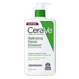 CeraVe Hydrating Facial Cleanser, Moisturizing Face Wash For Dry Skin, Hyaluronic Acid + Ceramides + Glycerin, Hydrating Cleanser For Normal To Dry Skin, National Eczema Association Certified, 19 Oz