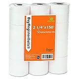 BuyRegisterRolls (12 Rolls) 2 1/4 x 150 ft White Adding Machine Tape Paper Rolls Premium One Ply Register/Adding Machine/Calculator Paper Rolls Printing Calculator 10 Key