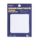 Breliter Inflatable Patch Repair Kit - Waterproof TPU Pool Repair Tape, Heavy Duty Repair Patch for Air Mattress, Bounce House, Inflatable Toys, Tent, Swimming Ring - 10 Packs of 4in x 4in, Square