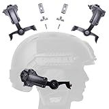 Tigrett ARC Rail Adapter for Howard Leight Impact Sports Earmuffs – Tactical Helmet Mount for ARC Rails – 360° Rotating Bracket for FAST, MICH, ACH Helmets – Tool-Free Tactical Helmet Accessories