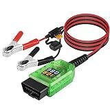 MEIRIYFA OBD2 Car Battery Change Saver Memory Vehicle ECU Emergency Power Supply Cable Replacement 12V Digital Display OBD II Battery Leakage Detective Kit with 5A Fuse