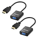 Moread HDMI to VGA, 2 Pack, Uni-Directional Gold-Plated HDMI to VGA Adapter (Male to Female) for Computer, Desktop, Laptop, PC, Monitor, Projector, HDTV, Chromebook, Raspberry Pi, Xbox and More