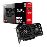 ASUS Dual Radeon RX 9060 XT 16GB GDDR6 Graphics Card, AMD, for Desktop (PCIe 5.0, HDMI 2.1b, DisplayPort 2.1a, 2.5-Slot, Axial-tech Fan, 0dB Technology, and More)