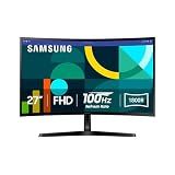 Samsung 27" Essential S3 (S36GD) Series FHD 1800R Curved Computer Monitor | 100Hz, Game Mode, Advanced Eye Comfort, HDMI and D-sub Ports (LS27D366GANXZA)