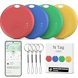 Smart Tags for Android Tracker Tags 4 Pack, Bluetooth Tracker Tag Work with Google's Find Hub App, Android Luggage Tracker Tags, Key Finder Locator with Sound for Wallet, Bag, Suitcases