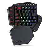 Redragon K585 PRO Wireless One-Handed Mechanical Keyboard, 42 Keys 3-Mode RGB 40% Gaming Keypad w/ 7 Onboard Macro Keys, Detachable Wrist Support, Rechargeable Battery (Red Switch)