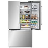 Antarctic Star 2 French Door Refrigerator, Auto Ice & Water Filter, VCM Stainless, Multi-Air, Fast Cooling, Inverter, LED Alarm, Energy Star, 20.3 Cu Ft, Silver