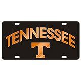 Craftique Tennessee Volunteers Black TN/T Laser Cut License Plate
