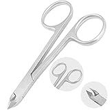 AAProTools Cuticle Nipper Scissors Style,cuticle Clipper, Nail Clipper,with Scissors Style,mini Clippernipper -half Jaw Professional Quality, Stainless Steel, 4 in