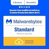 Malwarebytes Standard, Premium Security| Amazon Exclusive | 18 Months, 2 Devices | Windows, Mac OS, Android, Apple iOS, Chrome [Online Code]