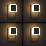 Sujeet Night Light, Night Lights Plug into Wall 4-Pack, Nightlight Plug in Night Lights, Dusk to Dawn Night Lamp Led Night Light for Bedroom, Bathroom, Hallway Warm White