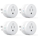 EIGHTREE 15A Smart Plug, Wi-Fi & Bluetooth Smart Outlet for High-Power Home Appliances, Works with Alexa & Google Home, Easy Setup, Timer & Remote Control, FCC & ETL Certified, 2.4GHz Wi-Fi Only