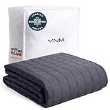 YnM 15lbs Weighted Blanket for Adults, Heavy Bed Throw Blanket with Cooling Glass Beads for All Season Use, Ideal for ~140lbs (48x72 Inches, Twin/Full, Dark Grey)