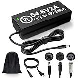 48V Lithium Battery Charger – UL Certified 54.6V 2A Fast Charger for Electric Bike, with Auto Shutoff, Intelligent Temperature Control & Fire-Resistant Case