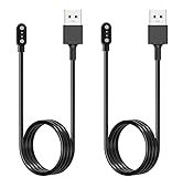 Acediar [2-Pack] 3.3FT Smart Watch Charger Magnetic USB Charging Cable for Letsfit Willful YAMAY SW023 ID205L SW021 ID205U ID205S SW025 Uwatch 3S