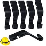 Dekeliy 6 Pcs Hard Hat Light Clips, Anti-Slip Stable Hardhat Headlamp Light Holders,Hard Hat Hook Accessories for Headlamp