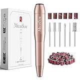 MelodySusie Electric USB Nail Drill Machine,PC120I Portable Electric Nail File Efile Set for Acrylic Gel Nails, Manicure Pedicure Tool with Nail Drill Bits Sanding Bands Gold