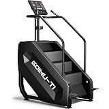 Goimu T1 Stair Stepper Machine, 550Lbs Commercial Grade Stair Climber for Home with 15 Resistance Level and LED Screen, Stepmill Exercise Machine for Full Body Workouts, 24-164 Steps/Min (Orange)