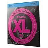 D'Addario Electric Bass Guitar Strings, XL Nickel, EXL170, Regular Light Gauge 45-100, 4-String Set, Pack of 1