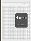 6 Column Ledger Book: Essential Accounting Tool for Bookkeeping | Perfect for Small Business and Personal Finance Management