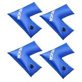 VEVOR Corner Pool Water Tubes, 4 Pack 22.4 x 22.2 in, Corner Winter Water Bags with Leakproof Screw Cap, 0.4mm Heavy Duty PVC, Cold-Resistant Weights for Inground Swimming Pool Covers