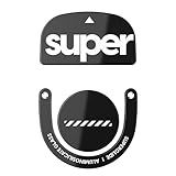 Superglide Glass Mouse Skates for Logitech G Pro X Superlight 2 (Type-C, Black) - Polished Smooth Glide, Durable Gaming Mouse Feet