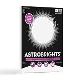 Astrobrights/Neenah Bright White Cardstock, 8.5" x 11", 65 lb, 75 Sheets