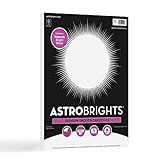 Astrobrights/Neenah Bright White Cardstock, 8.5" x 11", 65 lb, 75 Sheets