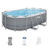 Bestway Steel Pro MAX 14' x 8'2" x 39.5" Oval Above Ground Pool Set, Pump