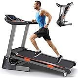 Foldable Treadmills for Home, 3.5HP Auto Incline Treadmill with Wide Belt & Handle Bar, 300 lb Capacity