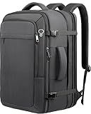 Sirmaeed Carry on Backpack for 1-10 Days Trips, Extra Large 40L-50L Travel Backpack TSA Approved, Expandable Laptop Bagpack, Water Resistant Bag Compatible with 17.3 inch Laptops, Black
