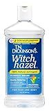 T.N. Dickinson's Witch Hazel 100% Natural Astringent | Pure Witch Hazel | Fragrance Free | Cleanses & Soothes Skin | For Face & Body | Clinical Grade | 8 Fl Oz