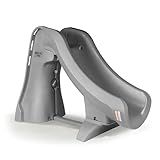 S.R.Smith SlideAway Pool Slide, Gray – Premium Water Slide for Inground Swimming Pool – Deck Mounted with Enclosed Ladder for Safety