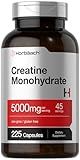 Horbäach Creatine Monohydrate | 5g | 225 Capsules | Non-GMO, Gluten Free Supplement