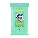 Wet Ones for Pets Extra Gentle Dog Wipes with Witch Hazel for Snout, Eye, Ear - Fragrance-Free Wipes for Dogs with Wet Lock Seal, 30 Count