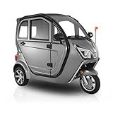 VEVOR 3-Wheel Enclosed Mobility Scooter for Seniors Adults, 650lbs Capacity, 3-Seater 1500W Electric Recreational Mobility Scooter 37 Miles Long Range, Remote Unlock, All-Terrain for Shopping Touring