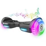 Trinity Max Hoverboard for Kids Ages 6-12, 6.5" LED Wheels & Music Speaker, Powerful Self Balancing Scooter for Kids Gifts, UL2272 Certified(Black)